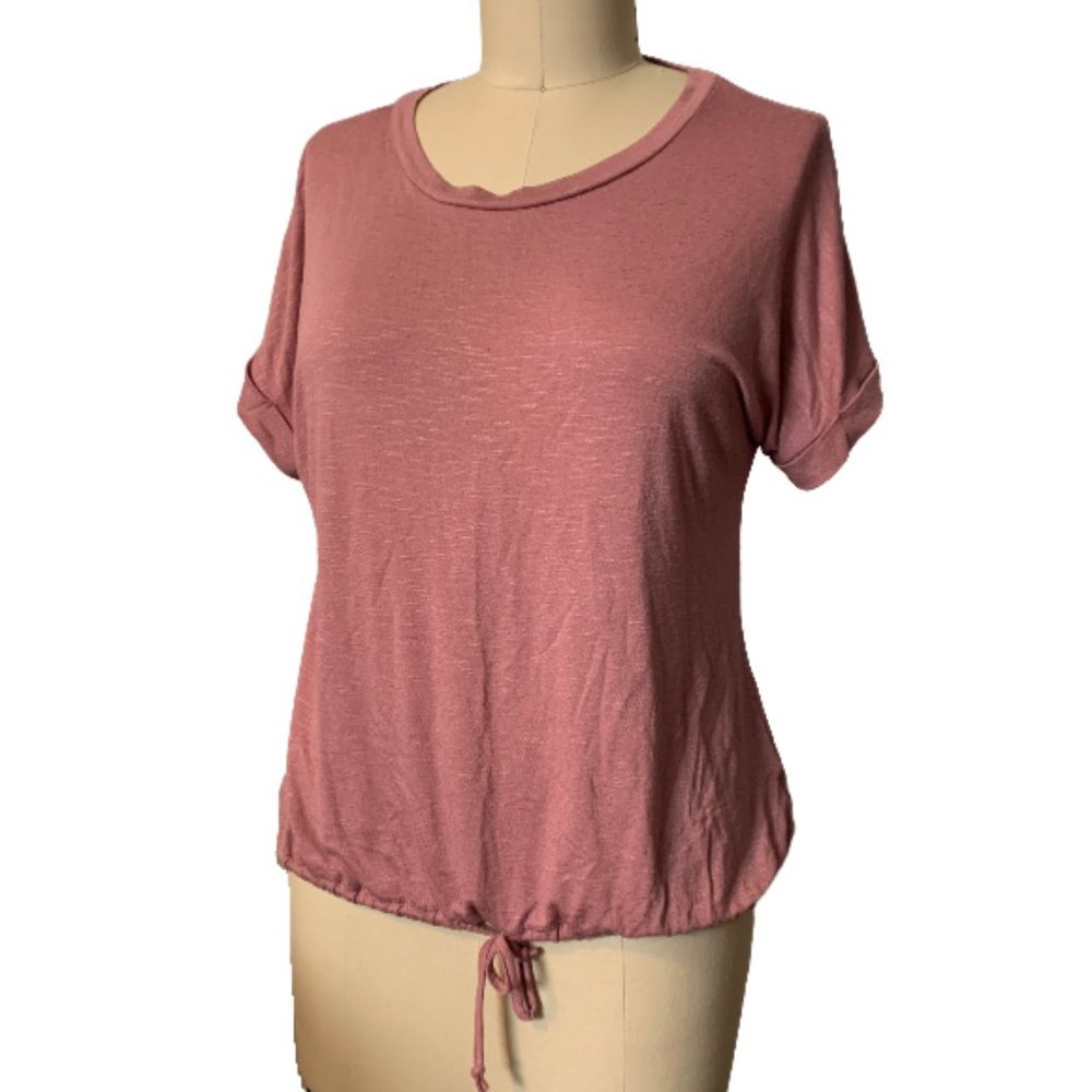 CAKE + ROSES Cuff Sleeve Slub Knit Top - Size XL